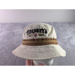 Hershey's Est 1894 Bucket Hat Khaki Brown Cotton Twill One Size Unisex Sun Hat